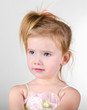 Portrait of the capricious little girl