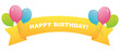 colorful birthday ribbon with air balloons colorful birthday ribbon with air balloons