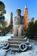 Monument to Hero in Savonlinna, Finland
