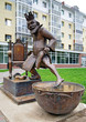 Tsar from fairy tale - sculpture in Tobolsk, Russia
