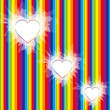 Valentine rainbow background with hearts, vector EPS 10.0