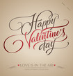 'happy valentine's day' hand lettering (vector)