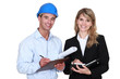 Architects with diary and clipboard