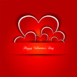 Valentine's Day Greeting Card, Vector Illustration
