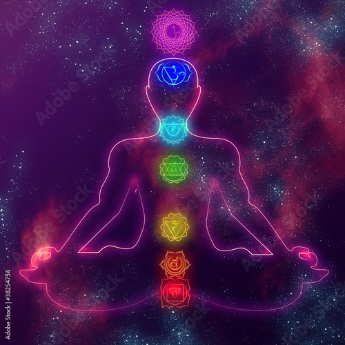 Illustration: Human chakra system Human chakra system