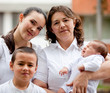 Beautiful family with a baby