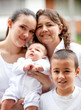 Boy with his beautiful family