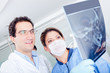 Doctors looking at an x-ray