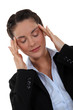 Businesswoman channeling her thoughts