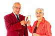older couple celebrating