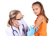 Foto: Doctor doing vaccine injection to child Doctor doing vaccine injection to child