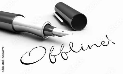 Illustration: Offline! - Stift Konzept Offline! - Stift Konzept