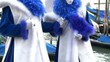 Romantic couple on the waterfront at Venice carnival