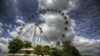 Timelapse Singapore Flyer with clouds