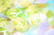 Easter eggs with feathers