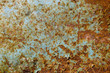 rusted blue painted metal background