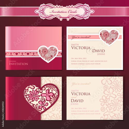 Wedding Invitations Photo Cards on Photo  Set Of Wedding Invitation Cards    Mrkvica  38264132