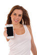 Photo: Junge Frau mit Telefon Junge Frau mit Telefon