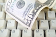 money on the computer-keyboard