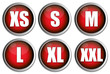 Größen Buttons, Icons