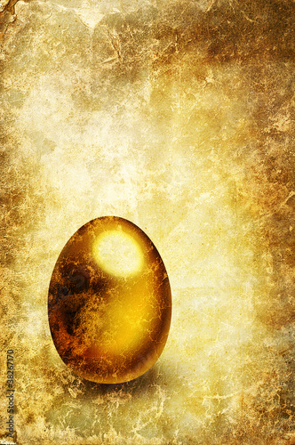 Photo: golden easter egg golden easter egg