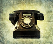 vintage black phone print
