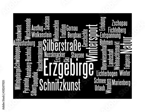 Illustration: Erzgebirge - black & white Erzgebirge - black & white