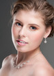 Pretty woman with diamond necklace