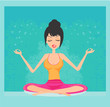 Yoga girl in lotus position Yoga girl in lotus position
