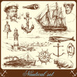 Vector: nautical elements-hand drawn collection nautical elements-hand drawn collection