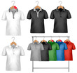 White and colorful t-shirt design template. White and colorful t-shirt design template.