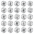 25 Web-Icons Metallic
