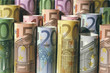 Euro, Banknoten, Geld, Währung, Geldscheine, Rollen