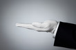 Elegant hand offering some product