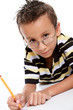 Boy studying
