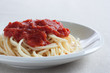 spaghetti with homemade tomato sauce