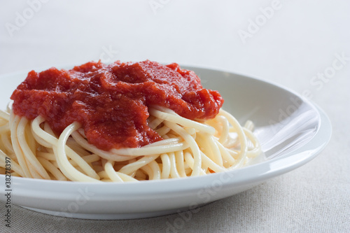 Photo: spaghetti with homemade tomato sauce spaghetti with homemade tomato sauce