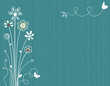 Floral greeting card - vector EPS AI8