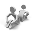 2HumansWhoSitTurningTheBack _image