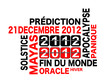 Carte 21 décembre 2012, fin du monde