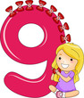 Vector: Number Kid 9 Number Kid 9