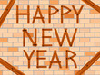 happy new year over wall