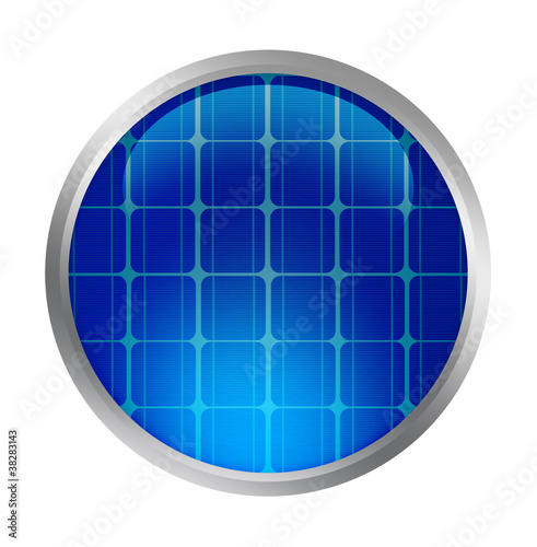 Illustration: button solarzellen button solarzellen