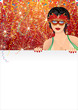 Carnival Girl with Empty Sign