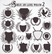 Shields and Laurel wreaths - set 2