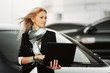 Businesswoman with laptop