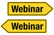 2 Pfeilschilder gelb WEBINAR