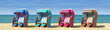 Bunte Strandkorbreihe B800