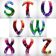 Set di otto lettere scintillanti - Set of 8 shiny letters