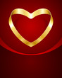 Heart from ribbon Valentine's day vector background Heart from ribbon Valentine's day vector background